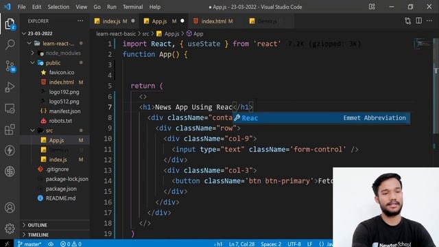 Learn Complete React JS with 1 Project- React Project Crash Course in one Video-Gagan -Newton Schoo смотреть онлайн