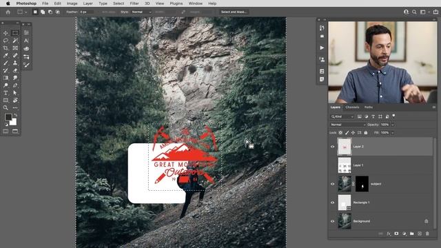 Use Advanced Selection Tools to Add Graphics to a Photo in Photoshop | Selections 02 смотреть онлайн