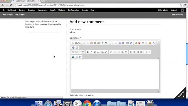 Adding a New Article - Seven Responsive Drupal Theme смотреть онлайн