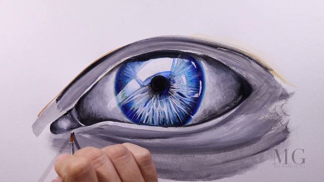 How To Paint A Realistic Eye | Acrylic Painting Tutorial смотреть онлайн