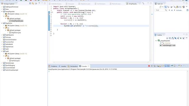 Array Example in Java смотреть онлайн