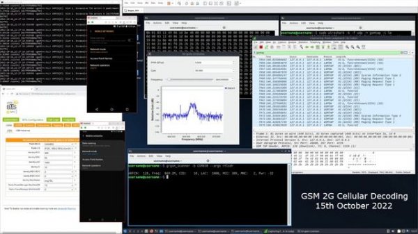 Decoding a 2G GSM Base Station With A HackRF And GR-GSM (YateBTS and BladeRF Micro 2.0 xA4)