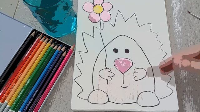 Рисуем ЕЖИКА! 2 рисунка в 1 видео! Рисуем в скетчбуке! смотреть онлайн