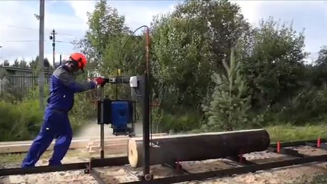 Пилорама редукторная 7.5кВт для больших диаметров электрическая смотреть онлайн