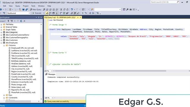 Sentencia Insert Into en SQL SERVER смотреть онлайн