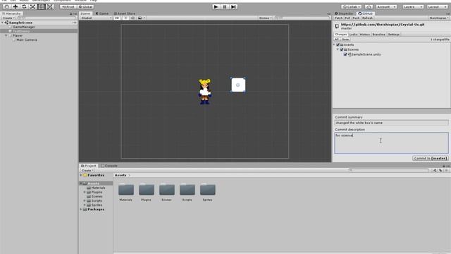 Unity Git tutorial for Crystal-Us, part 2: pushing changes смотреть онлайн