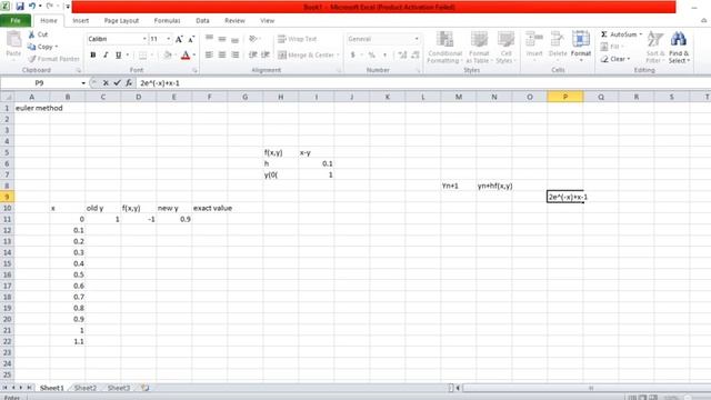 Euler's Method | Solving DE | by Using Microsoft Excel смотреть онлайн