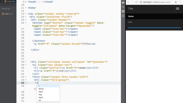 Bootstrap Tutorial for Beginners - Bootstrap Navbar with Forms and Dropdown Menus смотреть онлайн
