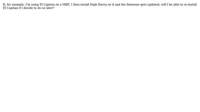 Apple: Using older macOS on MacBook Pro with updated EFI firmware смотреть онлайн