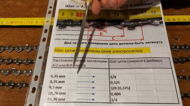 Как определить шаг цепи бензопилы простой линейкой смотреть онлайн