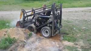 Бортоповоротный мини погрузчик ходовые испытания