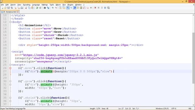 JQuery - Animations смотреть онлайн