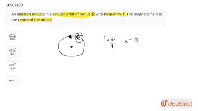 An electron moving in a circular orbit of radius `R` with frequency `f`. The magnetic смотреть онлайн