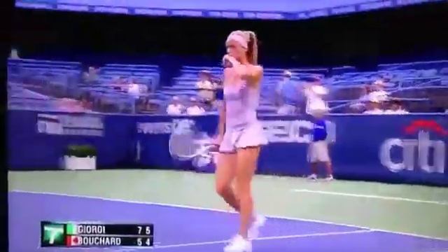 Giorgi almost avoids the handshake with Bouchard смотреть онлайн