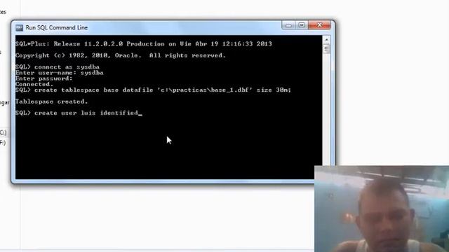 Creación de tablespace en ORACLE смотреть онлайн