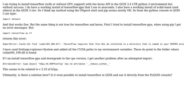 GIS: Deep Learning in QGIS: installing Tensorflow смотреть онлайн