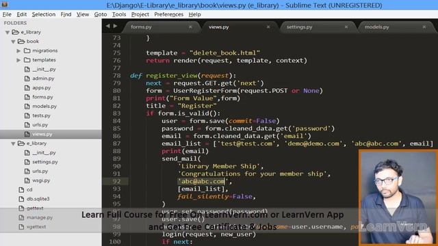 How To Solve The Sending Email Error In Django? | Free On LearnVern смотреть онлайн