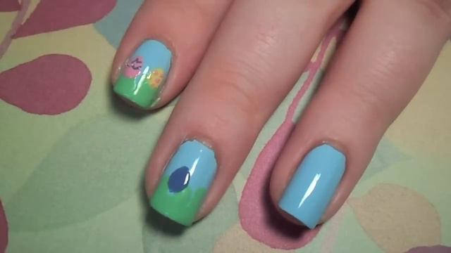 Easter Nail Art-Bunnies And Eggs
