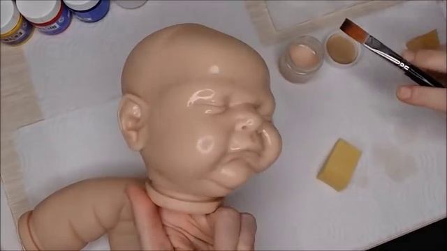 Как сделать куклу реборн. Расписываем новый молдик. смотреть онлайн