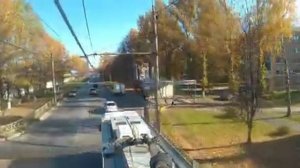 Вид от штанги троллейбуса / Ярославль 4К