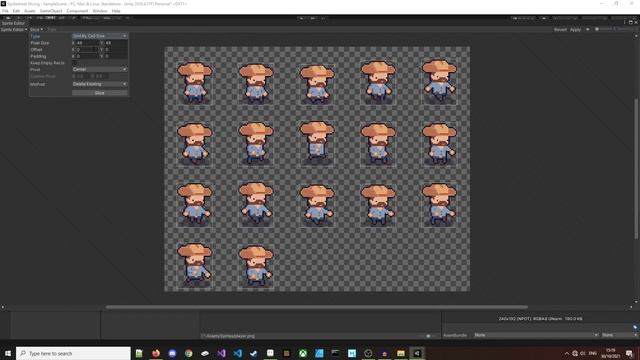 Unity Sprite sheet Slice - How to slice a sprite sheet in Unity смотреть онлайн