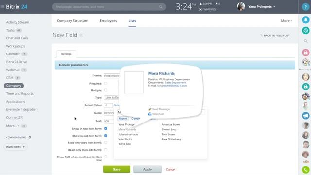 Intranet software with list and records management (Bitrix24) смотреть онлайн
