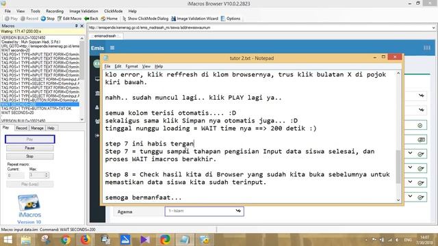 Tutorial 2 ~ Implementasi Script iMacro untuk Input Data Siswa Baru pada EMIS Online смотреть онлайн