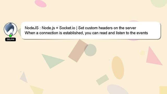 NodeJS : Node.js + Socket.io | Set custom headers on the server смотреть онлайн