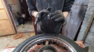 ЯВА 638 Замена подшипников и установка заднего колеса  JAWA 638