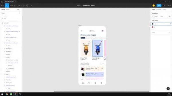 Figma Tutorial (Full Ver.) Online Scooters Store UI Design in Figma + Free figma template