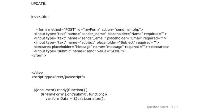 HTML : send mail (mail to php Post method) using Ajax and jQuery смотреть онлайн