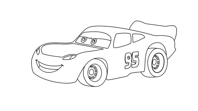 How to draw Lightning Mcqueen. Easy drawing / Как нарисовать Молния Маквин / 怎样画闪电麦昆简笔画赛车总动员绘画 смотреть онлайн