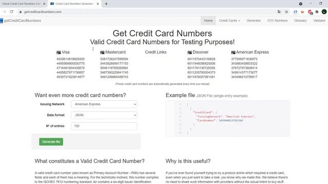 Validate and Generate credit cards for testing смотреть онлайн