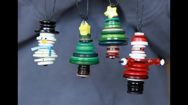 25 идей, как сделать необычные новогодние украшения из пуговиц смотреть онлайн