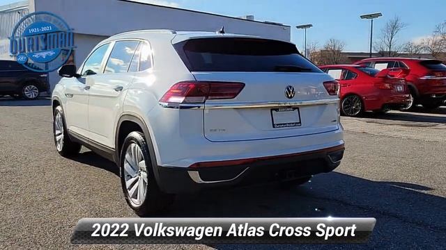 Certified 2022 Volkswagen Atlas Cross Sport 3.6L V6 SE w/Technology, Waldorf, MD R9181 смотреть онлайн
