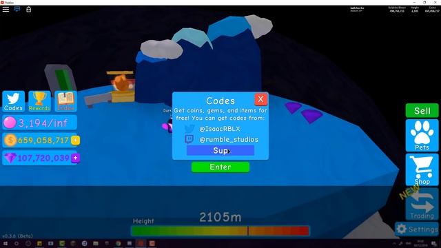 ALL 3 NEW CODES IN BUBBLE GUM SIMULATOR | UPDATE 2 | ROBLOX смотреть онлайн