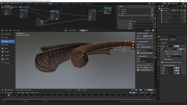 Geometry Node Assets: Curve to Mesh with UVs смотреть онлайн