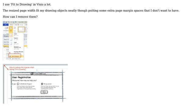 How to modify margin spaces for Visio drawing when using 'Auto fit to Drawing'? смотреть онлайн