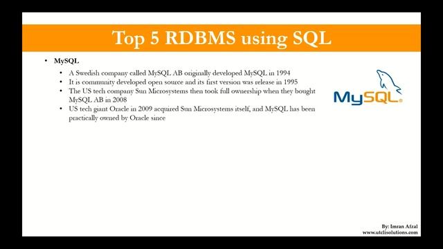 Top 5 RDBMS using SQL смотреть онлайн