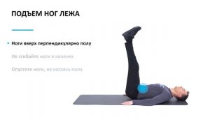 Подъем ног лежа на спине