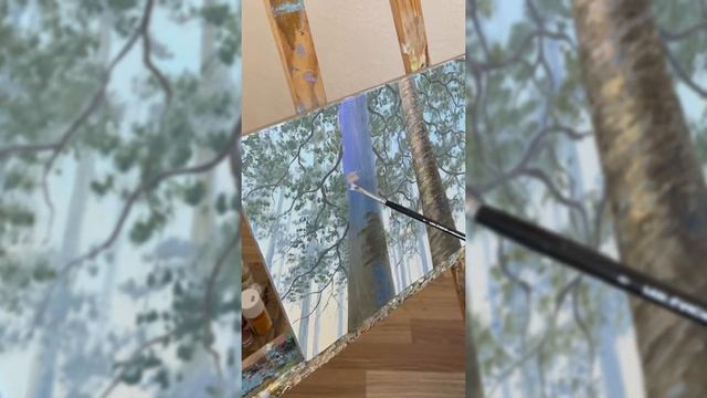 ?ПРОЦЕСС НАПИСАНИЯ МОЕЙ НОВОЙ КАРТИНЫ МАСЛОМ??? #художник_вреж_киракосян #Два_дерева смотреть онлайн