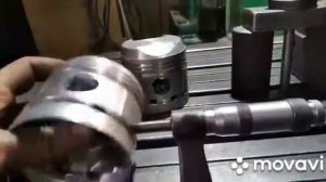 Расточка цилиндра мотоцикла "Днепр" (кажется).