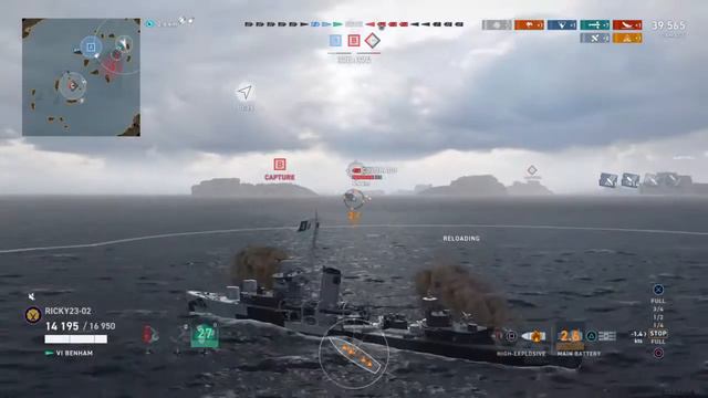 World of Warships: Legends, Destroyer VI Benham (104984 damage, 3 kills) смотреть онлайн