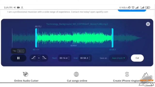 MP3 Cutter || Online MP3 Cutter || Ringtone Marker || Tech Tips смотреть онлайн