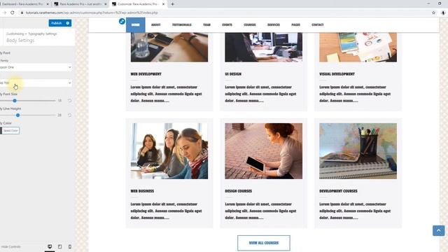 How to Configure Website Colors, Background and Typography | Rara Academic Pro WordPress Theme смотреть онлайн
