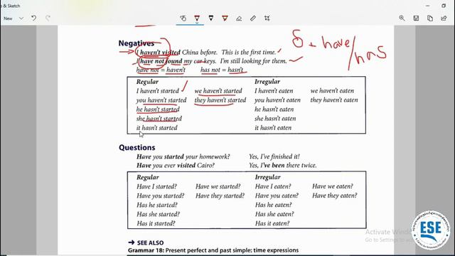 មេរៀនទី 16៖ Present Perfect - Negative and Questions [Elementary Language Practice] смотреть онлайн