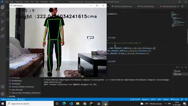 Height detection system using Opencv смотреть онлайн