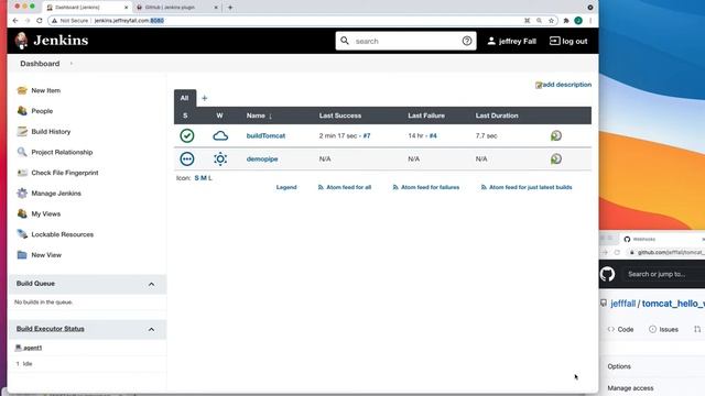 Jenkins Automated CI:CD build trigger from git push to github смотреть онлайн