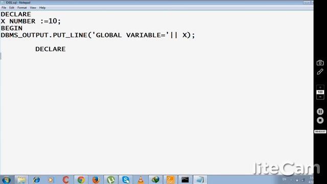 Global variable and Local Variable in PL/SQL PROGRAMMING -5 смотреть онлайн