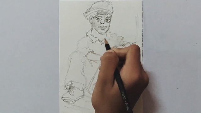 A Boy Sitting with bat in hand | Human Sketch #4 | Stibnite Art смотреть онлайн